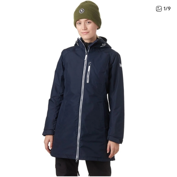 NWT Helly Hansen Belfast Women's Navy Insulated Winter Jacket - Picture 1 of 9